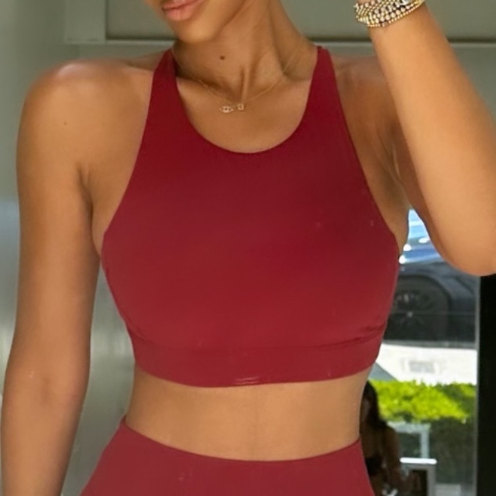 Women's Burgundy Sports Bra